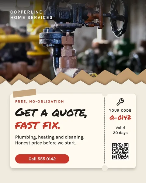 Torn Kraft Valve Quote Ticket – Instagram post template