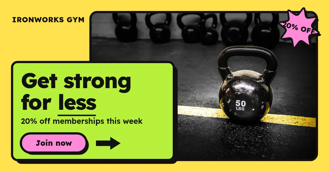 Lemon Slab Kettlebell Offer – LinkedIn post template