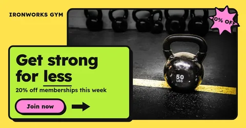 Lemon Slab Kettlebell Offer – LinkedIn post template