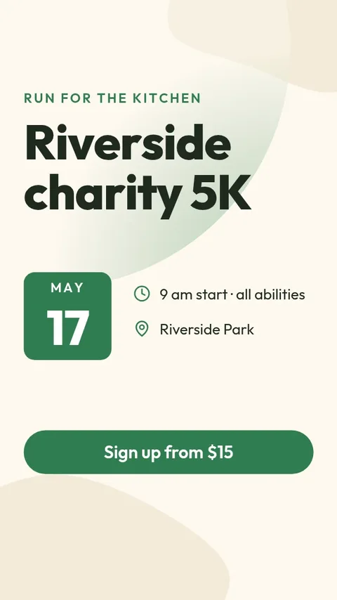 Charity run sign-up – Instagram story template