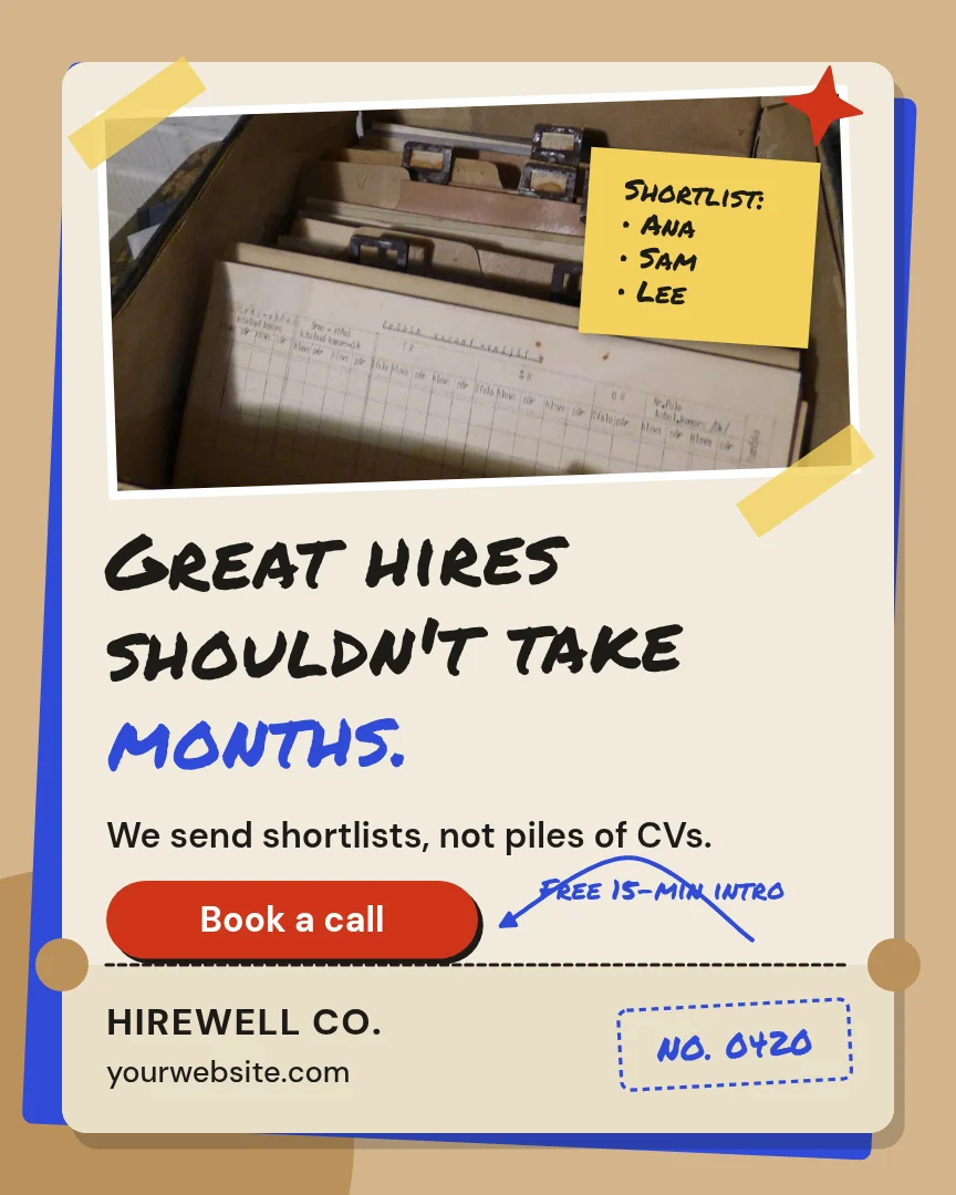 Pinned Shortlist Ticket – Instagram post template