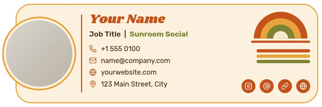 Sunroom Rainbow Card Signature – Email signature template