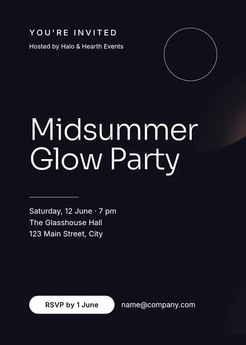 Aurora Glow Party Invitation – Invitation template