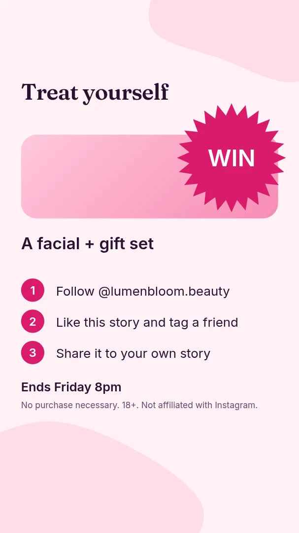 Pamper Day Giveaway Story – Instagram story template