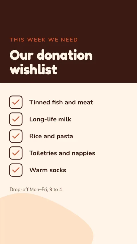Wishlist / needs – Instagram story template