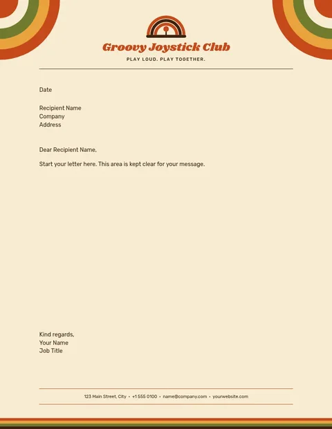 Sunrise Arc Crest Letterhead – Letterhead template