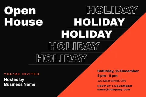 Stepped Holiday Docket Invitation – Invitation template
