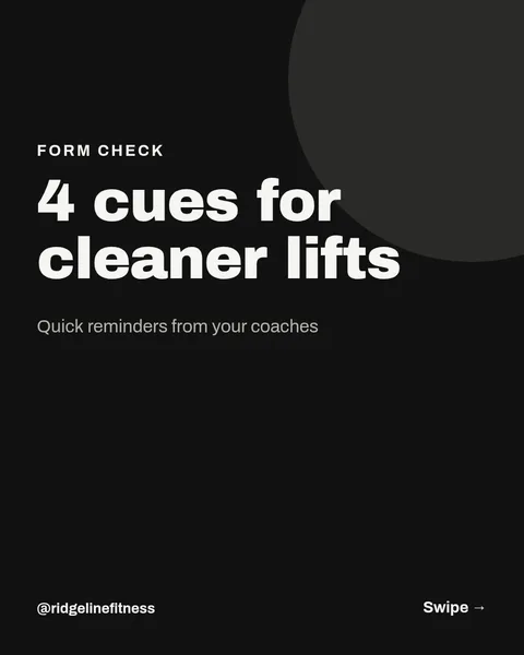 Form First Lifting Cues – Instagram carousel template, 6 pages