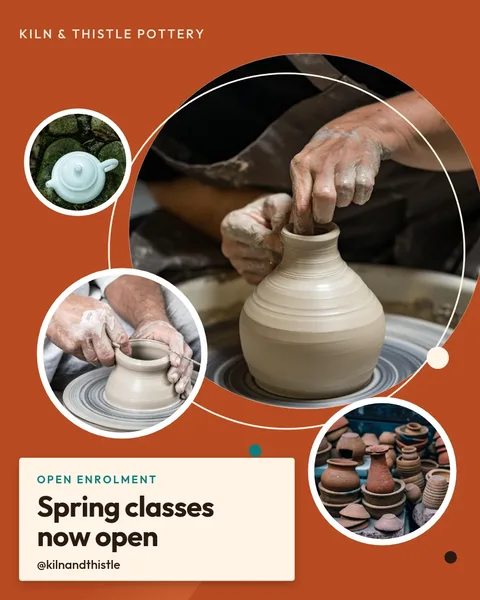 Terracotta Ring Studio Announcement – Instagram post template