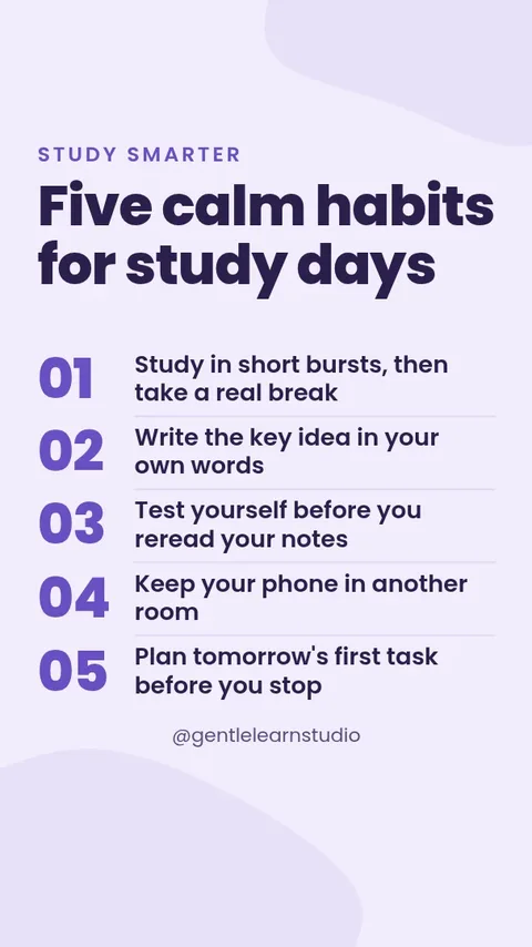 Study Smarter Soft Tips – Instagram story template