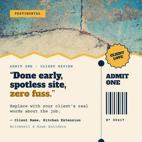 Torn Concrete Admit Ticket – Instagram post template