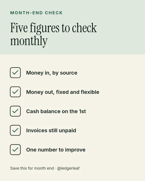 Quiet Ledger Habits Post – Instagram post template