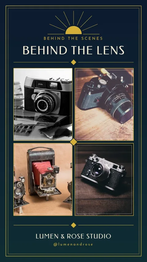 Gilded Lens Deco Collage – Instagram story template