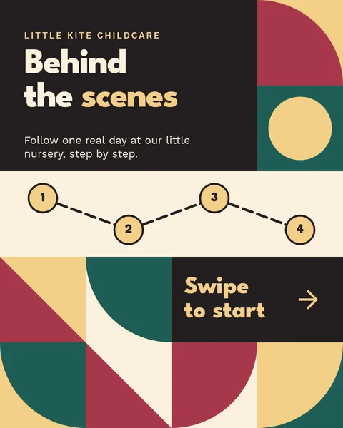 Kite Quilt Day Path – Instagram carousel template, 3 pages