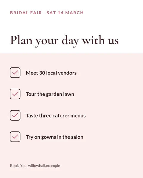 Bridal Fair Day Pin – Instagram post template