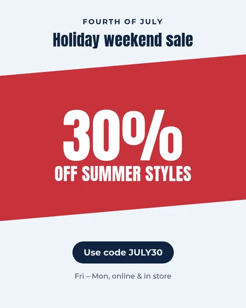 Fourth of July sale – Instagram post template