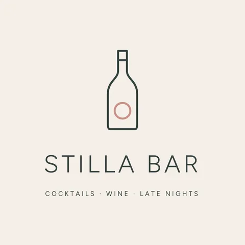 Stilla Monoline Bottle Logo – Logo template
