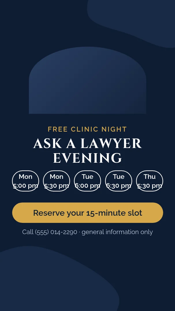 Free Consult Evening Story – Instagram story template