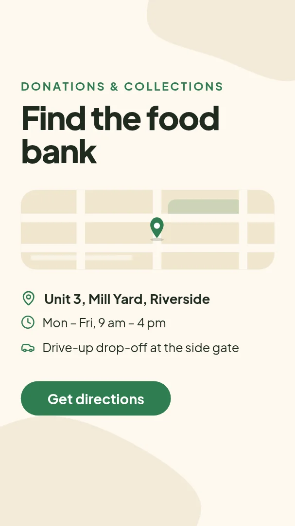 Food bank location – Instagram story template