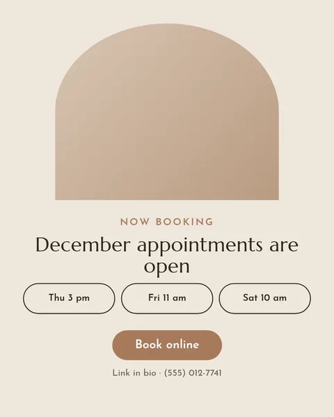Now booking – Instagram post template