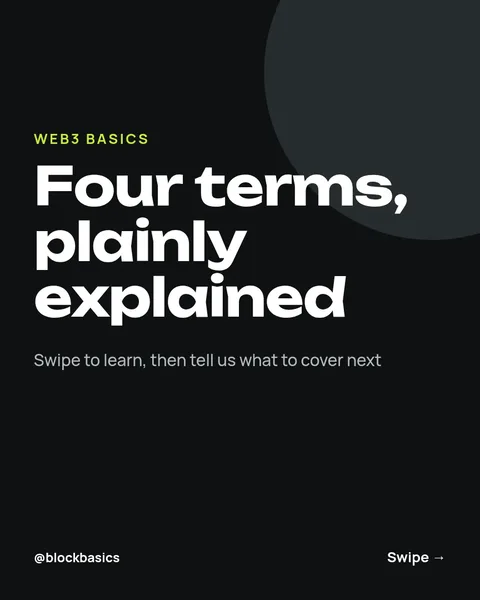 Web3 Glossary Carousel – Instagram carousel template, 6 pages