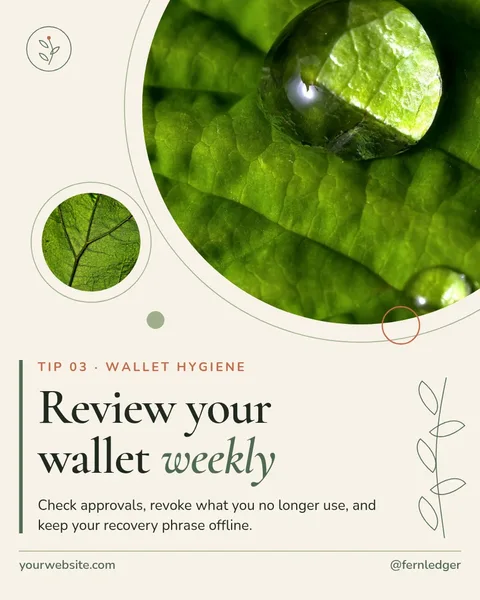 Sage Circle Wallet Tip – Instagram post template
