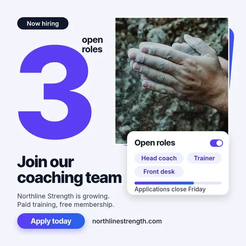 Giant Three Coach Hiring – LinkedIn post template