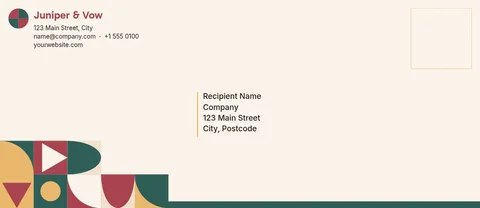 Stepped Tile Corner Envelope – Envelope template