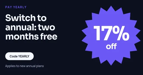 Annual plan discount – Facebook post template