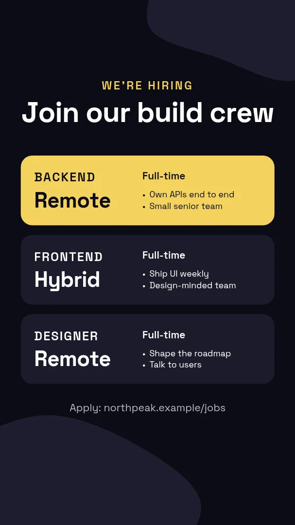 Midnight Build Crew Story – Instagram story template