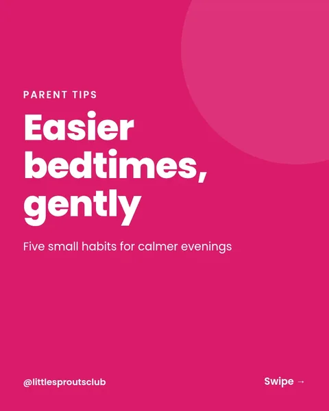 Calm Bedtime Tips Carousel – Instagram carousel template, 7 pages