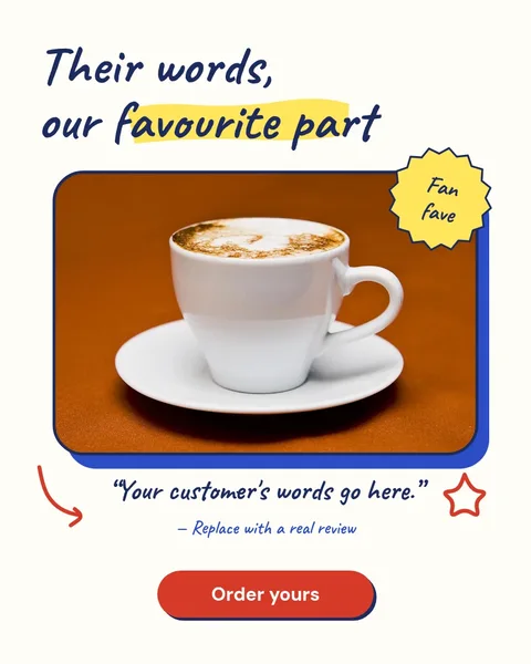 Ink Frame Cappuccino Quote – Instagram post template