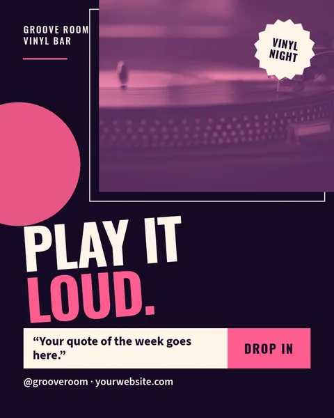 Pink Groove Duotone Quote – Instagram post template