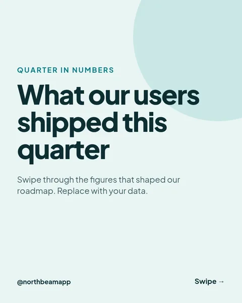 Product Numbers Deck – Instagram carousel template, 6 pages