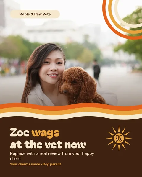 Wavy Sunburst Pup Review – Instagram post template