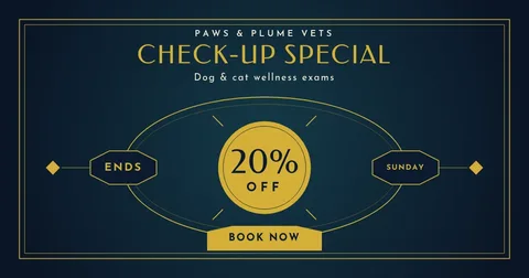 Gilded Orbit Check-up Deco – Facebook post template
