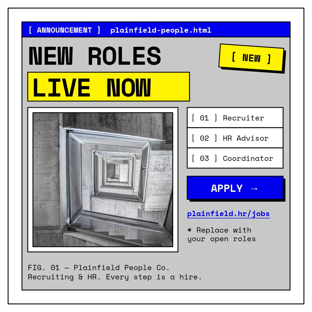 Stairwell Window Hiring Frame – Instagram post template