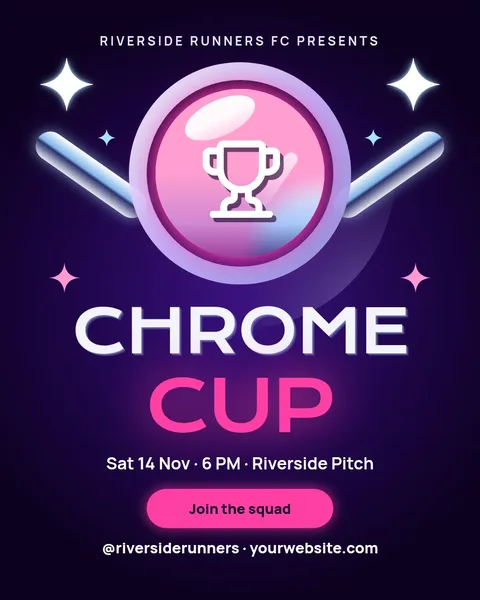 Chrome Orb Finals Night – Instagram post template