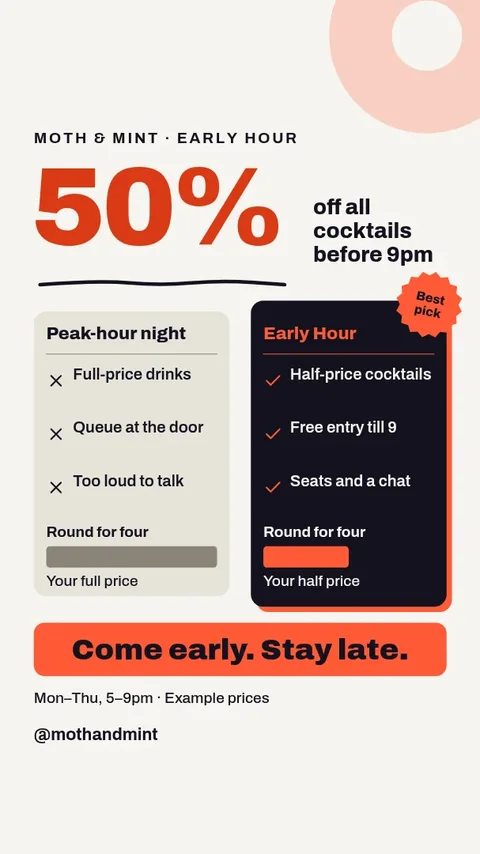 Early Hour Versus Columns – Instagram story template