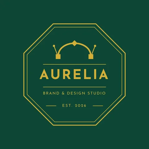 Deco Pen Curve Badge – Logo template