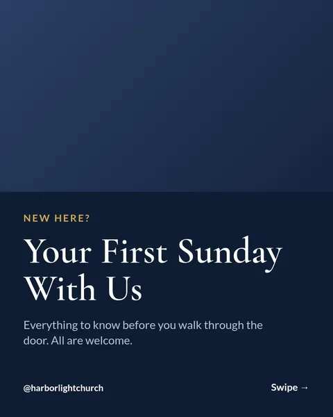 Welcome Sunday Visitor Guide – Instagram carousel template, 6 pages
