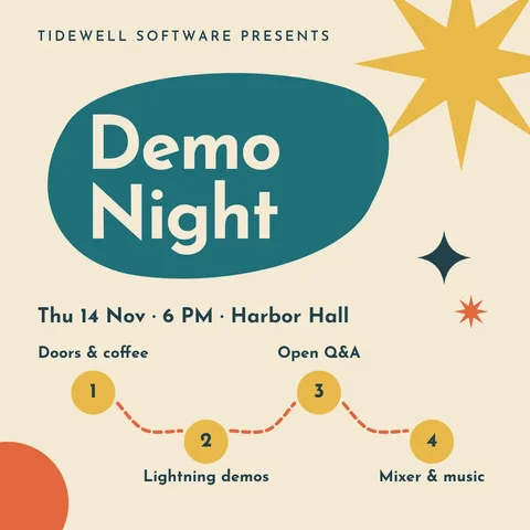 Atomic Demo Night Trail – Instagram post template