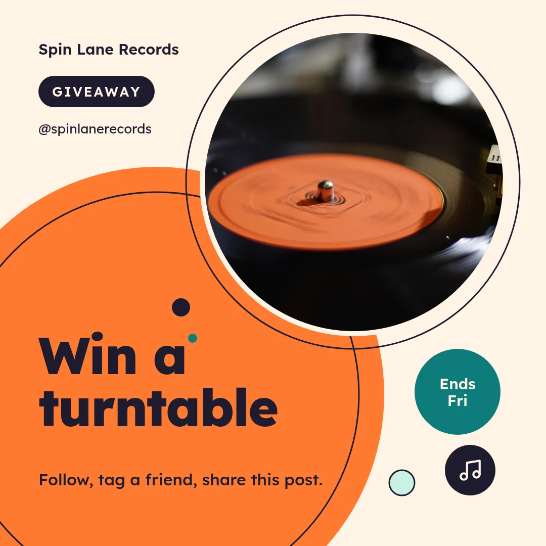 Orange Label Spin Giveaway – Instagram post template
