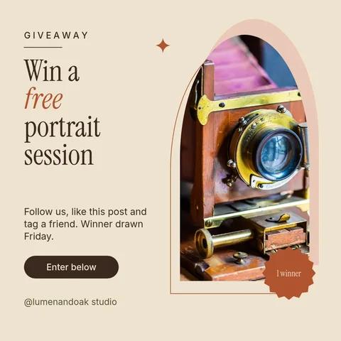 Brass Arch Portrait Draw – Instagram post template