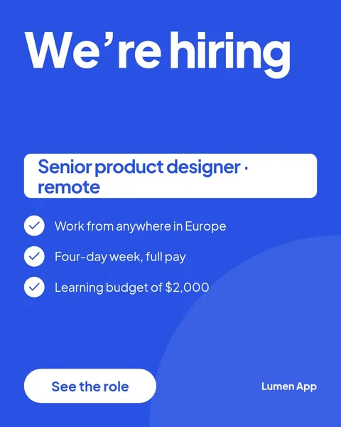 Hiring designers – Instagram post template