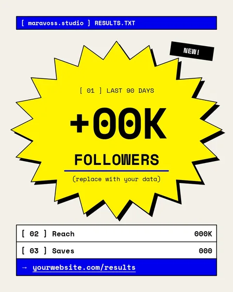 Raw Burst Stat Window – Instagram post template