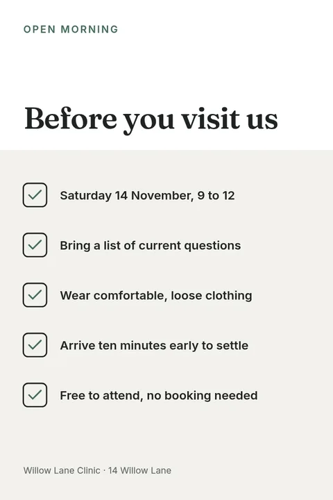 Open Morning Checklist Pin – Pinterest pin template