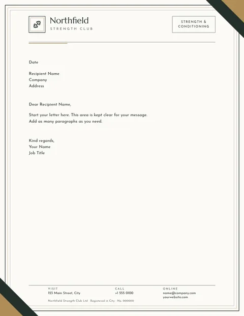 Nested Frame Strength Letterhead – Letterhead template
