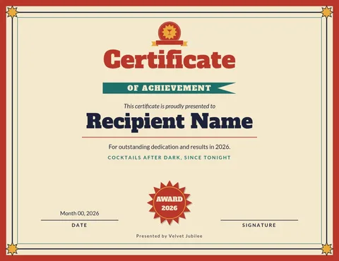 Velvet Swallowtail Award Certificate – Certificate template