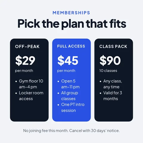 Membership plans – LinkedIn post template